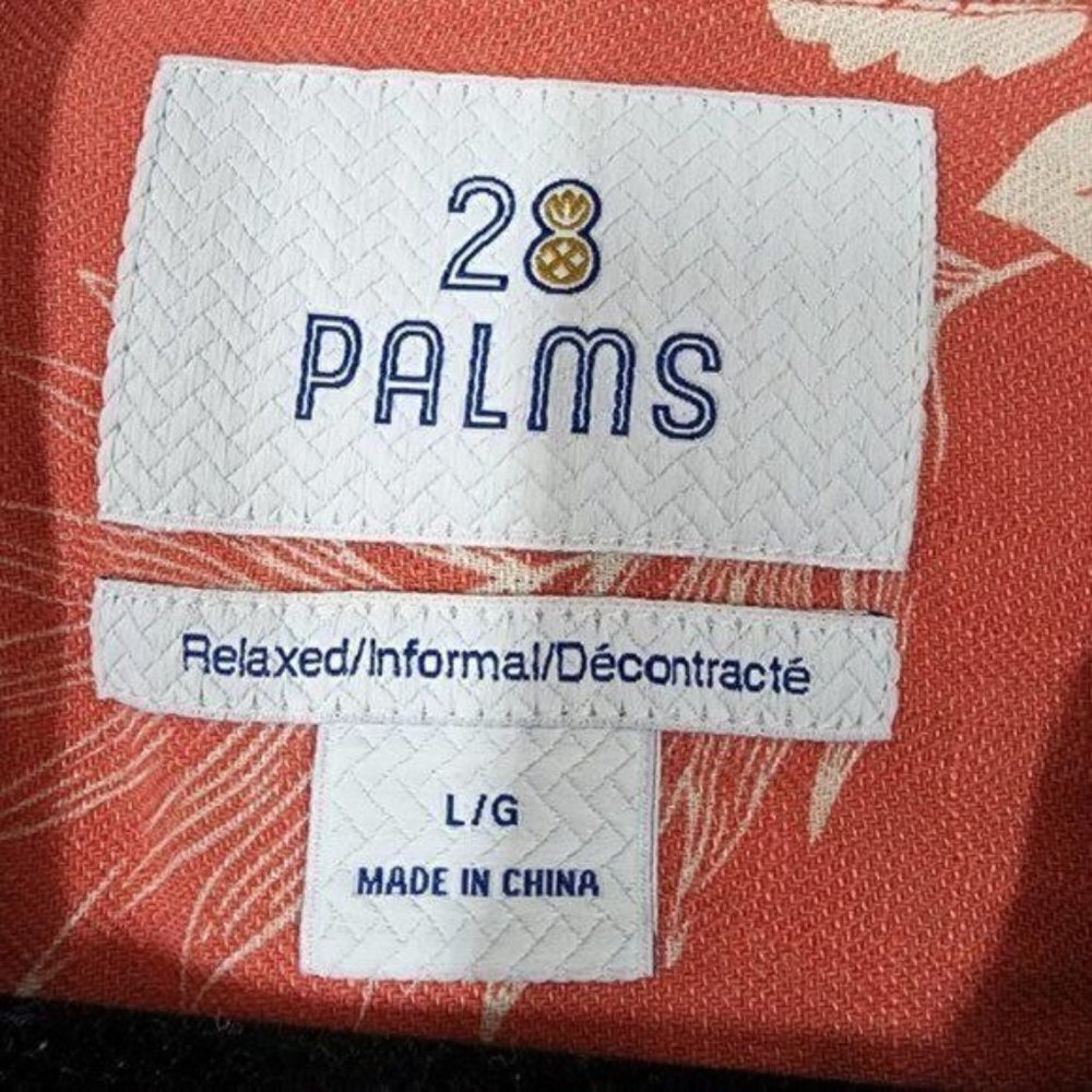 28 Palms Men's Relaxed Fit Silk + Linen Tropical Resort Wear Top Bahamas Travel - Picture 7 of 11